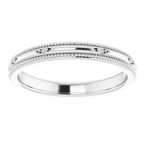 14K White .02 CTW Diamond Matching Band photo 3