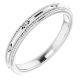 14K White .02 CTW Diamond Matching Band photo