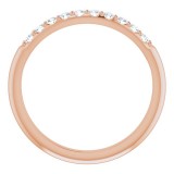 14K Rose 1/5 CTW Diamond Matching Band photo 2