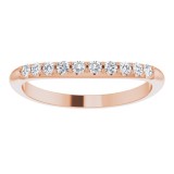 14K Rose 1/5 CTW Diamond Matching Band photo 3