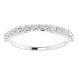 14K White 1/3 CTW Diamond Anniversary Band photo 4