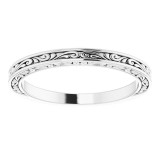 14K White Matching Band photo 3