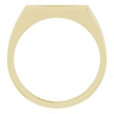 14K Yellow 15x7 mm Rectangle Signet Ring photo 2