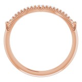 14K Rose .04 CTW Diamond Vintage-Inspired  Matching Band photo 2