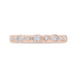 Shah Luxury 14K Rose Gold Round Diamond Wedding Band photo