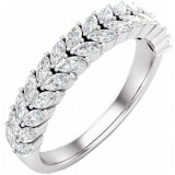 14K White 7/8 CTW Diamond Anniversary Band photo