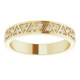 14K Yellow 1/5 CTW Diamond Geometric Anniversary Band photo 3