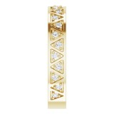14K Yellow 1/5 CTW Diamond Geometric Anniversary Band photo 4