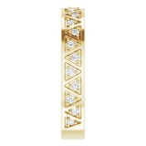 14K Yellow 1/5 CTW Diamond Geometric Anniversary Band photo 4