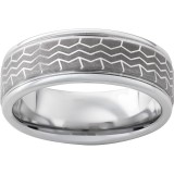 Serinium Rounded Edge Band with Tire Laser Engraving photo