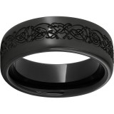 Black Diamond Ceramic Pipe Cut Band with Norseman Laser Engraving photo