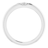 14K White .01 CTW Diamond Matching Band photo 2