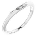 14K White .01 CTW Diamond Matching Band photo