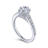 Gabriel & Co. 14k White Gold Contemporary Straight Engagement Ring photo 3