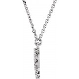 14K White Initial P 1/8 CTW Diamond 16 Necklace photo 2