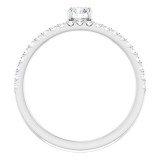 14K White 1/2 CTW Diamond Asymmetrical Stackable Ring photo 2