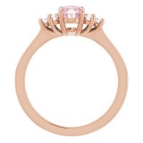 14K Rose Morganite & 1/5 CTW Diamond Ring photo 2
