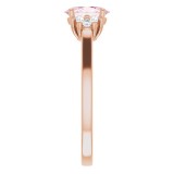 14K Rose Morganite & 1/5 CTW Diamond Ring photo 4