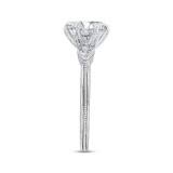 Shah Luxury 14K White Gold Round Cut Diamond Engagement Ring (Semi-Mount) photo 3