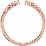 14K Rose 1/4 CTW Diamond Negative Space Ring photo 2