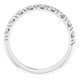 14K White .08 CTW Diamond Anniversary Band photo 2