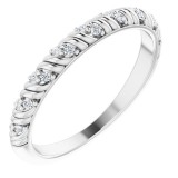 14K White .08 CTW Diamond Anniversary Band photo