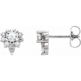 14K White 1/2 CTW Diamond Earrings photo