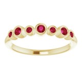 14K Yellow Ruby Bezel-Set Ring photo 3