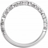 14K White Stackable Ring photo 2