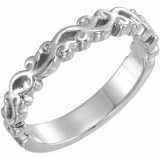 14K White Stackable Ring photo