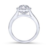 Gabriel & Co. 14k White Gold Contemporary Halo Engagement Ring photo 2