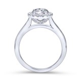 Gabriel & Co. 14k White Gold Contemporary Halo Engagement Ring photo 2