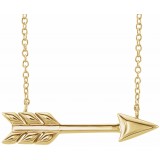 14K Yellow Arrow 16-18 Necklace photo