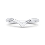 Shah Luxury 14K White Gold Diamond Contour Band photo