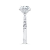 Shah Luxury 14K White Gold Round Cut Diamond Halo Engagement Ring (Semi-Mount) photo 3
