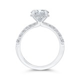 Shah Luxury 14K White Gold Round Cut Diamond Halo Engagement Ring (Semi-Mount) photo 4