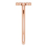 14K Rose .05 CTW Diamond Initial C Ring photo 4