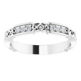 14K White 1/6 CTW Diamond Celtic-Inspired Anniversary Band photo 3