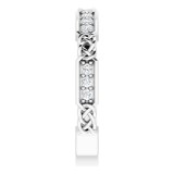 14K White 1/6 CTW Diamond Celtic-Inspired Anniversary Band photo 4