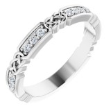 14K White 1/6 CTW Diamond Celtic-Inspired Anniversary Band photo