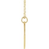 14K Yellow Pierced Heart Disc 16-18 Necklace photo 2