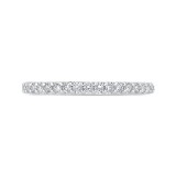 Shah Luxury 14K White Gold Round Half-Eternity Diamond Wedding Band photo