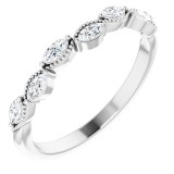 14K White 1/3 CTW Diamond Anniversary Band photo