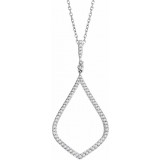 14K White 1/4 CTW Diamond 18 Necklace photo