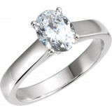 14K White 1/2 CTW Diamond Engagement Ring photo