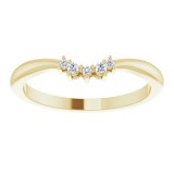 14K Yellow .05 CTW Diamond Matching Band photo 3