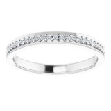 14K White 1/8 CTW Diamond Anniversary Band photo 3