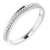 14K White 1/8 CTW Diamond Anniversary Band photo