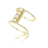 Imperial Pearl 14k Yellow Gold Freshwater Pearl Ring photo