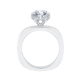 Shah Luxury 14K White Gold Round Diamond Engagement Ring (Semi-Mount) photo 4